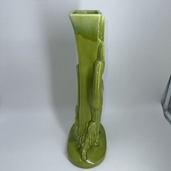 Royal Haegar Gazelle Vase 15" Green Stickered Boho Chic Vintage Deer Countryside - Picture 4 of 11